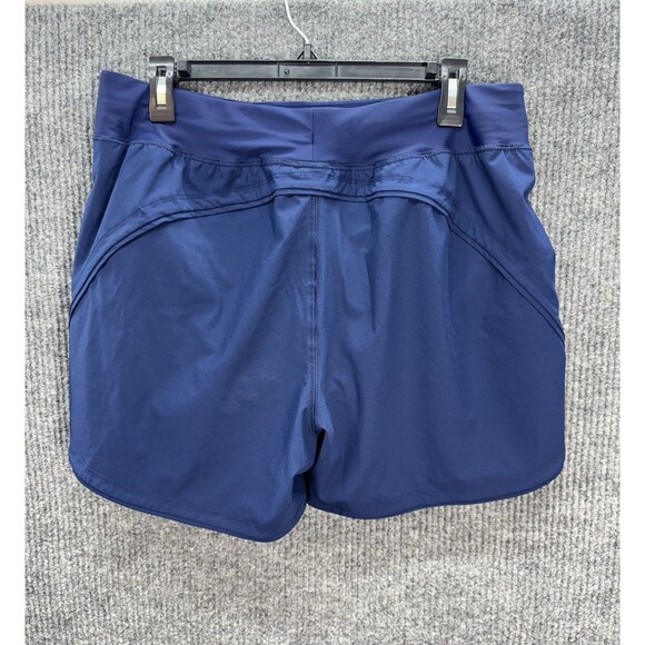 Lands’ End 5” Quick Dry Board Shorts Womens 12 Navy Blue Lined Swim Cover Up - Picture 2 of 9